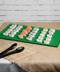 Tablecraft Professional Bakeware Tablecraft CW2111GN 21" X 12 7/8" X 3/8" Green Cast Aluminum Rectangular Cooling Platter