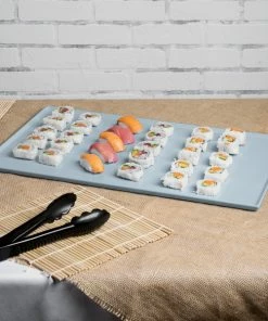 Tablecraft Professional Bakeware Tablecraft CW2111GY 21" X 12 7/8" X 3/8" Gray Cast Aluminum Rectangular Cooling Platter