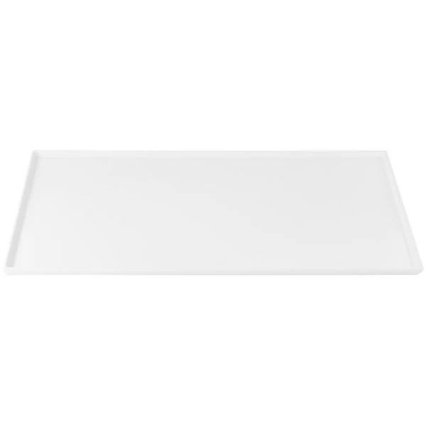 Tablecraft Professional Bakeware Tablecraft CW2111W 21" X 12 7/8" X 3/8" White Cast Aluminum Rectangular Cooling Platter - Image 3