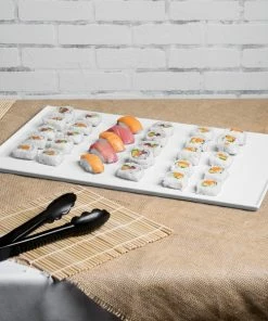 Tablecraft Professional Bakeware Tablecraft CW2111W 21" X 12 7/8" X 3/8" White Cast Aluminum Rectangular Cooling Platter