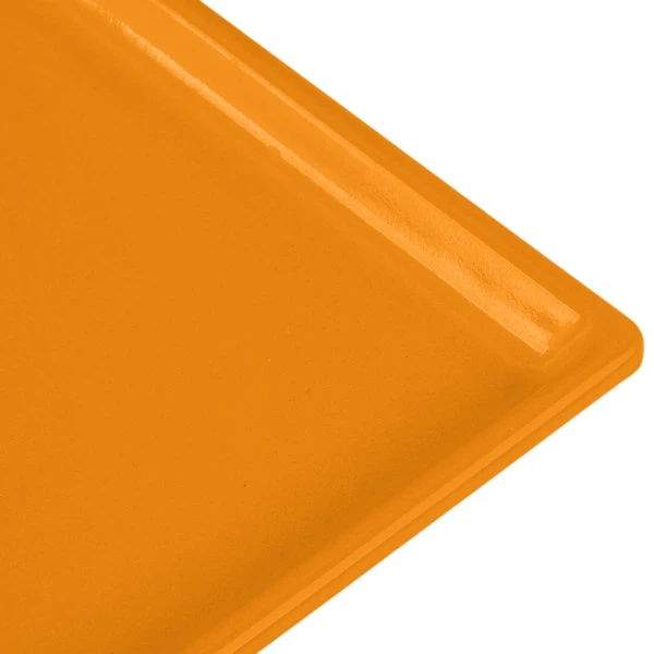 Tablecraft Professional Bakeware Tablecraft CW2111X 21" X 12 7/8" X 3/8" Orange Cast Aluminum Rectangular Cooling Platter - Image 6