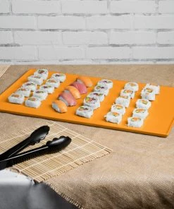 Tablecraft Professional Bakeware Tablecraft CW2111X 21" X 12 7/8" X 3/8" Orange Cast Aluminum Rectangular Cooling Platter