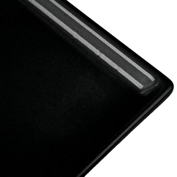 Tablecraft Professional Bakeware Tablecraft CW2112BKGS 12 7/8" X 10 1/2" X 3/8" Black With Green Speckle Cast Aluminum Rectangular Cooling Platter - Image 6