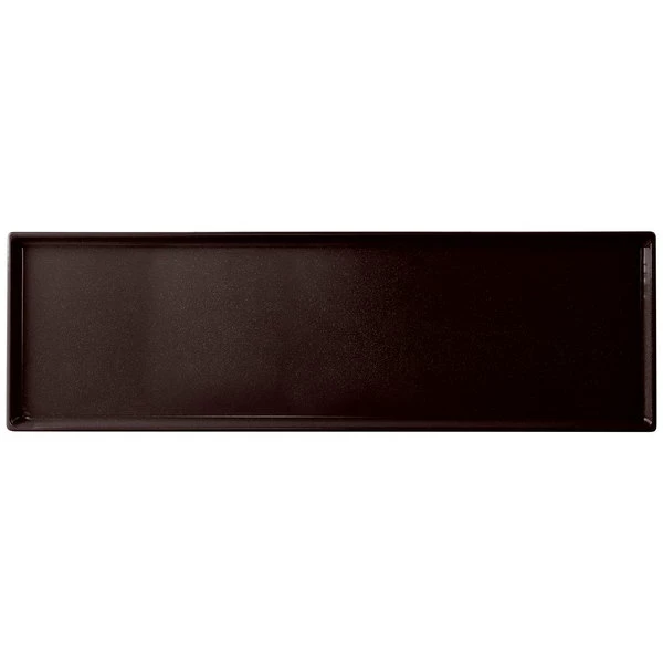 Tablecraft Professional Bakeware Tablecraft CW2113MS 21" X 6 1/2" X 3/8" Midnight Speckle Cast Aluminum Half Long Rectangular Cooling Platter - Image 2