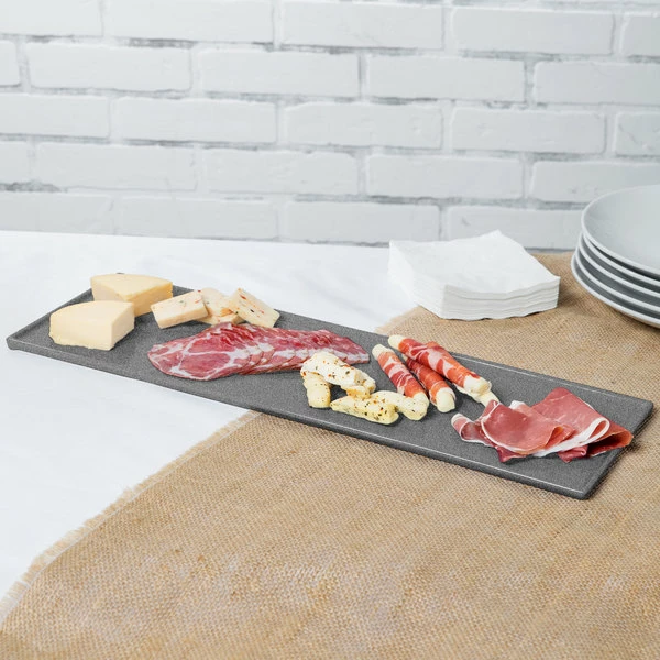 Tablecraft Professional Bakeware Tablecraft CW2113GR 21" X 6 1/2" X 3/8" Granite Cast Aluminum Half Long Rectangular Cooling Platter