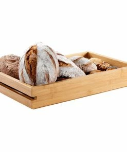 Rosseto BD135 Natura Double Medium Bamboo Tray - 19 7/16" X 12 15/16" X 3 1/2"