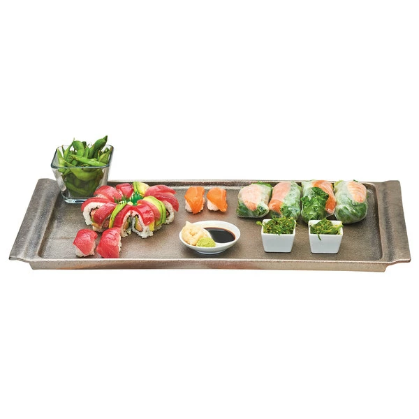 Cal-Mil 3672-1123 Cold Concept 23 1/2" X 11 1/2" X 1 1/2" Aluminum Platter
