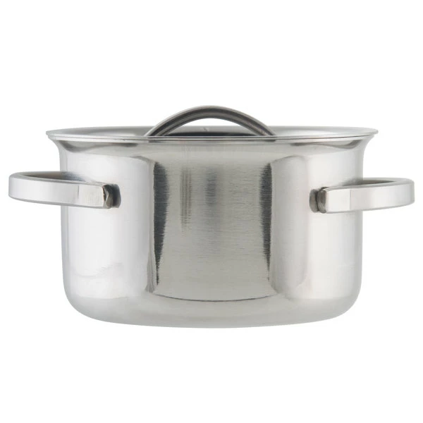 American Metalcraft MPL4 4 Oz. Mini Stainless Steel Pot And Lid - Image 3