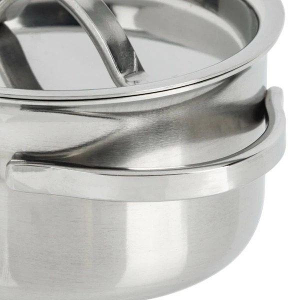 American Metalcraft MPL4 4 Oz. Mini Stainless Steel Pot And Lid - Image 5