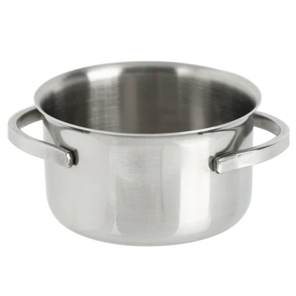 American Metalcraft MPL4 4 Oz. Mini Stainless Steel Pot And Lid - Image 6