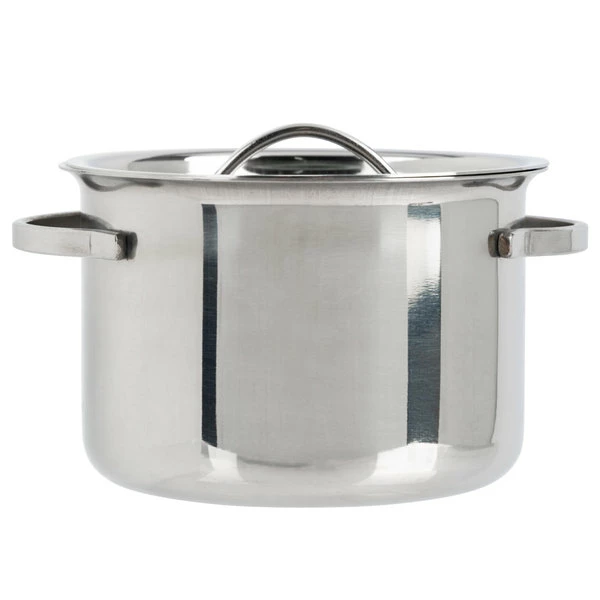 American Metalcraft MPL8 8 Oz. Mini Stainless Steel Pot And Lid - Image 3