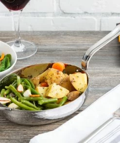 American Metalcraft MPS14 14 Oz. Mini Hammered Stainless Steel Skillet