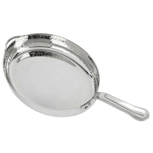 American Metalcraft MPS22 22 Oz. Mini Hammered Stainless Steel Skillet - Image 3