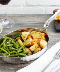 American Metalcraft MPS22 22 Oz. Mini Hammered Stainless Steel Skillet