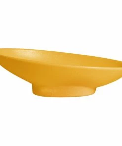 GET Enterprises G.E.T. Enterprises BO203YW Bugambilia 23.67 Oz. Classic Textured Finish Yellow Resin-Coated Aluminum Deep Medium Oval Sphere
