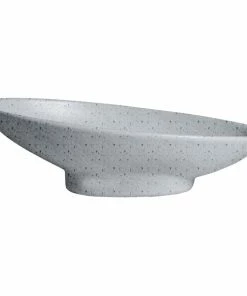 GET Enterprises G.E.T. Enterprises BO203G Bugambilia 23.67 Oz. Classic Textured Finish Grey Granite Resin-Coated Aluminum Deep Medium Oval Sphere