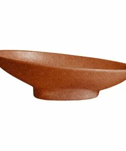 GET Enterprises G.E.T. Enterprises BO203-MOD-T Bugambilia 23.67 Oz. Smooth MOD Finish Terracotta Resin-Coated Aluminum Deep Medium Oval Sphere