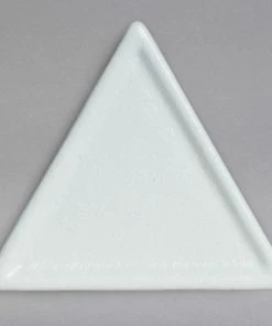 GET Enterprises G.E.T. Enterprises DT200WW Bugambilia Classic Textured Finish White Resin-Coated Aluminum 4 1/2" XXS Triangle Disc Platter