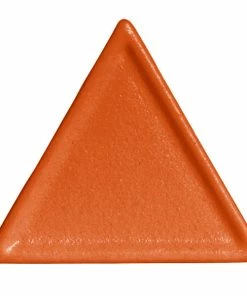 GET Enterprises G.E.T. Enterprises DT200TG Bugambilia Classic Textured Finish Tangerine Resin-Coated Aluminum 4 1/2" XXS Triangle Disc Platter
