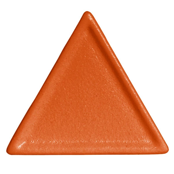 GET Enterprises G.E.T. Enterprises DT200TG Bugambilia Classic Textured Finish Tangerine Resin-Coated Aluminum 4 1/2" XXS Triangle Disc Platter