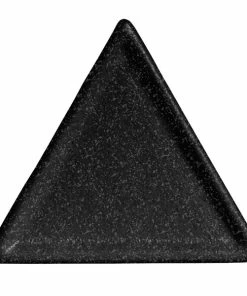 GET Enterprises G.E.T. Enterprises DT200-MOD-GB Bugambilia Smooth MOD Finish Black Granite Resin-Coated Aluminum 4 1/2" XXS Triangle Disc Platter