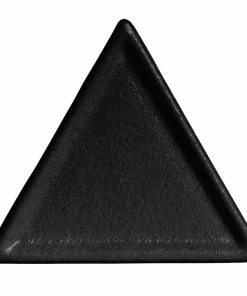 GET Enterprises G.E.T. Enterprises DT201-MOD-BB Bugambilia Smooth MOD Finish Black Resin-Coated Aluminum 6" Triangle Buffet Platter