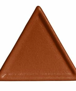GET Enterprises G.E.T. Enterprises DT201-MOD-BR Bugambilia Smooth MOD Finish Brick Resin-Coated Aluminum 6" Triangle Buffet Platter