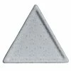 GET Enterprises G.E.T. Enterprises DT201-MOD-G Bugambilia Smooth MOD Finish Grey Granite Resin-Coated Aluminum 6" Triangle Buffet Platter
