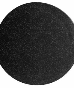 GET Enterprises G.E.T. Enterprises DR002GB Bugambilia 14 1/4" Classic Textured Finish Black Granite Resin-Coated Aluminum Small Round Disc