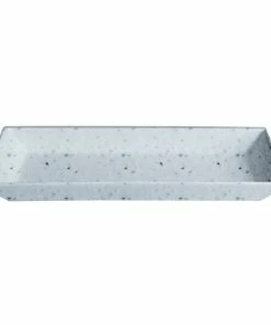 GET Enterprises G.E.T. Enterprises BUDS13SB Bugambilia 17" X 8 1/8" Classic Textured Finish Sky Blue Granite Resin-Coated Aluminum Medium Deep Rectangular Platter