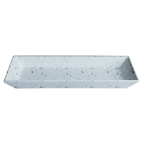 GET Enterprises G.E.T. Enterprises BUDS13SB Bugambilia 17" X 8 1/8" Classic Textured Finish Sky Blue Granite Resin-Coated Aluminum Medium Deep Rectangular Platter