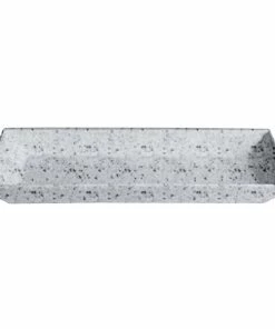 GET Enterprises G.E.T. Enterprises BUDS13G Bugambilia 17" X 8 1/8" Classic Textured Finish Grey Granite Resin-Coated Aluminum Medium Deep Rectangular Platter