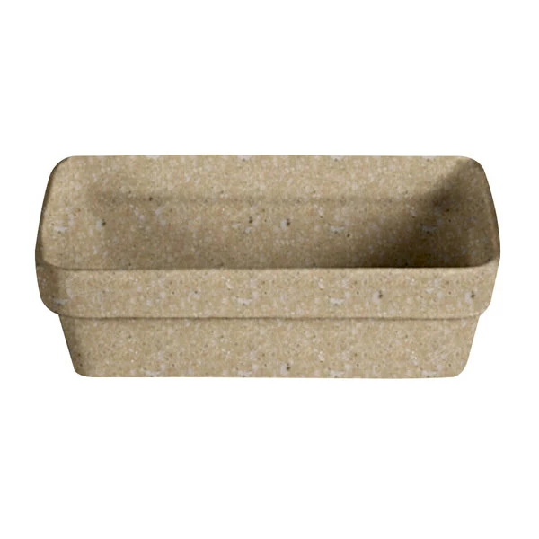 GET Enterprises G.E.T. Enterprises TPUD44-MOD-S Bugambilia 11 5/8" X 6 3/8" Smooth MOD Finish Sand Granite Resin-Coated Aluminum Rectangular Buffet Bowl