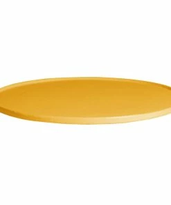 GET Enterprises G.E.T. Enterprises DR201YW Bugambilia 12 3/16" Classic Textured Finish Yellow Resin-Coated Aluminum Deep XS Round Disc With Rim