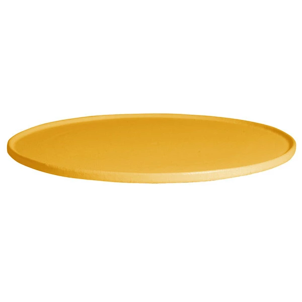 GET Enterprises G.E.T. Enterprises DR201YW Bugambilia 12 3/16" Classic Textured Finish Yellow Resin-Coated Aluminum Deep XS Round Disc With Rim