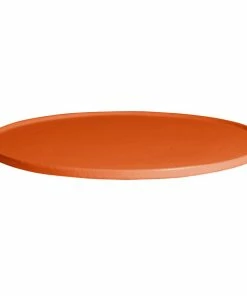 GET Enterprises G.E.T. Enterprises DR202-MOD-TG Bugambilia 14 5/16" Smooth MOD Finish Tangerine Resin-Coated Aluminum Small Round Disc With Rim
