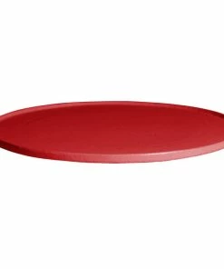 GET Enterprises G.E.T. Enterprises DR203-MOD-CB Bugambilia 15 3/4" Smooth MOD Finish Cranberry Resin-Coated Aluminum Medium Round Disc With Rim