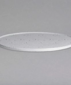 GET Enterprises G.E.T. Enterprises DR202MW Bugambilia 14 5/16" Classic Textured Finish Marble White Granite Resin-Coated Aluminum Small Round Disc With Rim