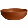 GET Enterprises G.E.T. Enterprises BRD18-MOD-BR Bugambilia 15.9 Qt. Smooth MOD Finish Brick Resin-Coated Aluminum Extra Large Deep Round Bowl