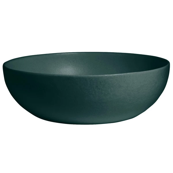 GET Enterprises G.E.T. Enterprises BRD18-MOD-FT Bugambilia 15.9 Qt. Smooth MOD Finish Forest Green Resin-Coated Aluminum Extra Large Deep Round Bowl