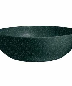 GET Enterprises G.E.T. Enterprises BRD18J Bugambilia 15.9 Qt. Classic Textured Finish Jade Granite Resin-Coated Aluminum Extra Large Deep Round Bowl