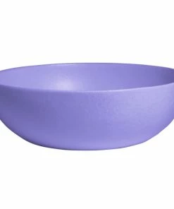 GET Enterprises G.E.T. Enterprises BRD18-MOD-LV Bugambilia 15.9 Qt. Smooth MOD Finish Lavender Resin-Coated Aluminum Extra Large Deep Round Bowl