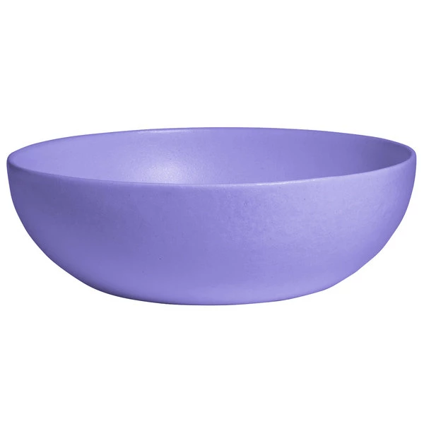 GET Enterprises G.E.T. Enterprises BRD18-MOD-LV Bugambilia 15.9 Qt. Smooth MOD Finish Lavender Resin-Coated Aluminum Extra Large Deep Round Bowl