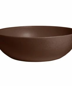 GET Enterprises G.E.T. Enterprises BRD18-MOD-MC Bugambilia 15.9 Qt. Smooth MOD Finish Mocha Resin-Coated Aluminum Extra Large Deep Round Bowl