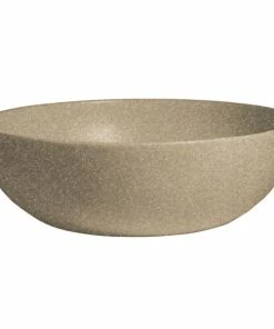 GET Enterprises G.E.T. Enterprises BRD18S Bugambilia 15.9 Qt. Classic Textured Finish Sand Granite Resin-Coated Aluminum Extra Large Deep Round Bowl