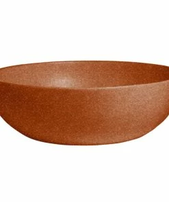 GET Enterprises G.E.T. Enterprises BRD18T Bugambilia 15.9 Qt. Classic Textured Finish Terracotta Resin-Coated Aluminum Extra Large Deep Round Bowl
