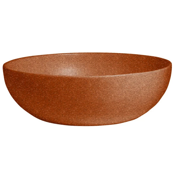 GET Enterprises G.E.T. Enterprises BRD18T Bugambilia 15.9 Qt. Classic Textured Finish Terracotta Resin-Coated Aluminum Extra Large Deep Round Bowl