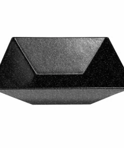 GET Enterprises G.E.T. Enterprises BSD16-MOD-GB Bugambilia 13.5 Qt. Smooth MOD Finish Black Granite Resin-Coated Aluminum XL Deep Square Bowl