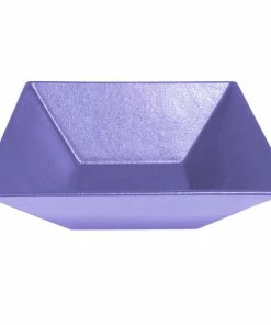 GET Enterprises G.E.T. Enterprises BSD16LV Bugambilia 13.5 Qt. Classic Textured Finish Lavender Resin-Coated Aluminum XL Deep Square Bowl