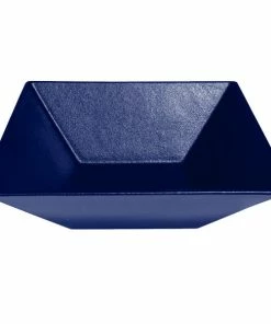 GET Enterprises G.E.T. Enterprises BSD16PC Bugambilia 13.5 Qt. Classic Textured Finish Pacific Blue Resin-Coated Aluminum XL Deep Square Bowl